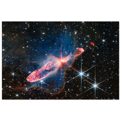 NASA - Poster - Aluminum - 22. Herbig-Haro 46/47 (NIRCam Image) - James Webb Space Telescope Aluminum Print TP Aviation Art 60x90 cm / 24x36″ 