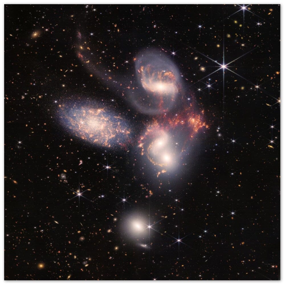 NASA - Poster - Aluminum - 4a. Stephan's Quintet (NIRCam and MIRI
