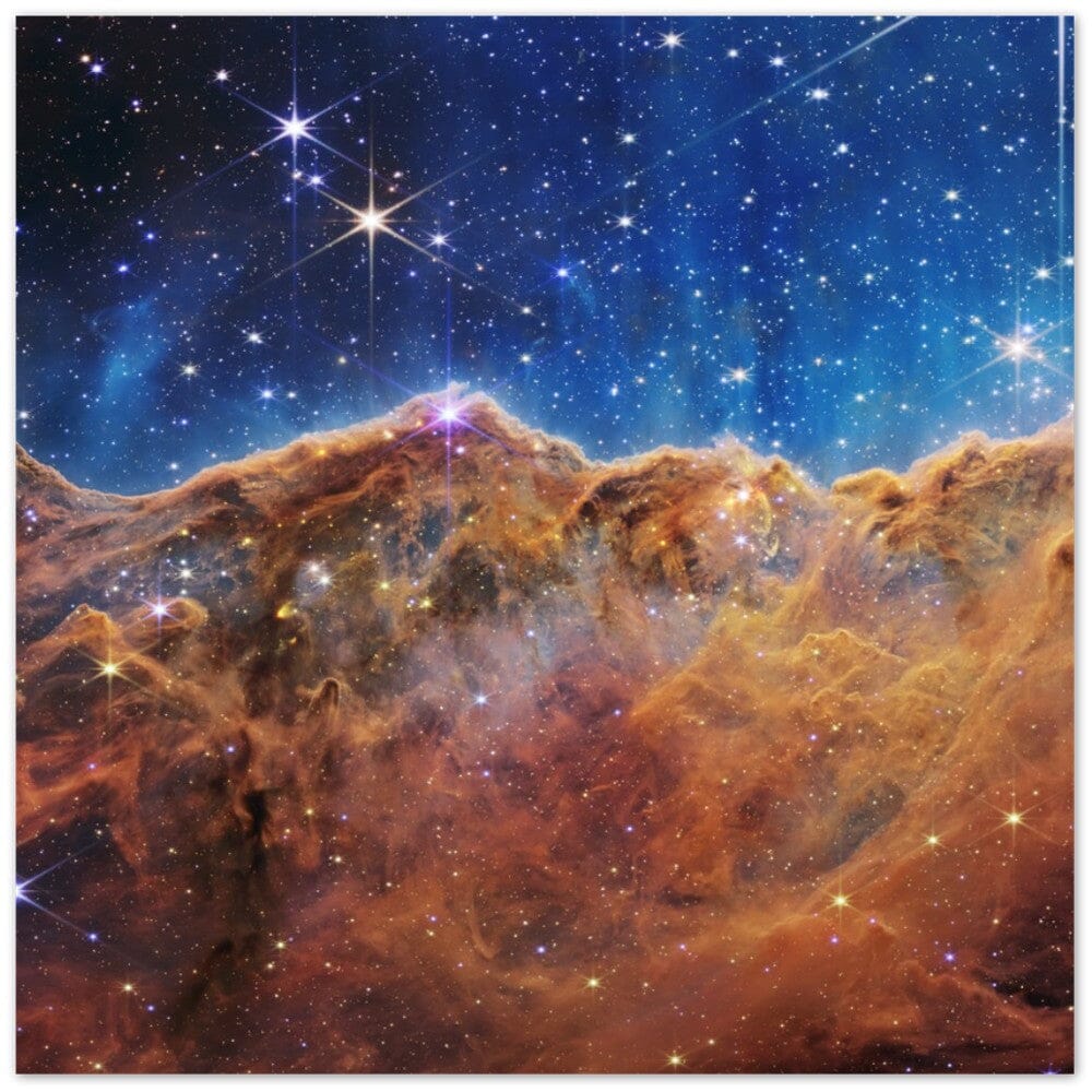 NASA - Poster - Aluminum - 5a. Cosmic Cliffs in the Carina Nebula (NIRCam Image) - James Webb Space Telescope Aluminum Print TP Aviation Art 60x60 cm / 24x24″ 