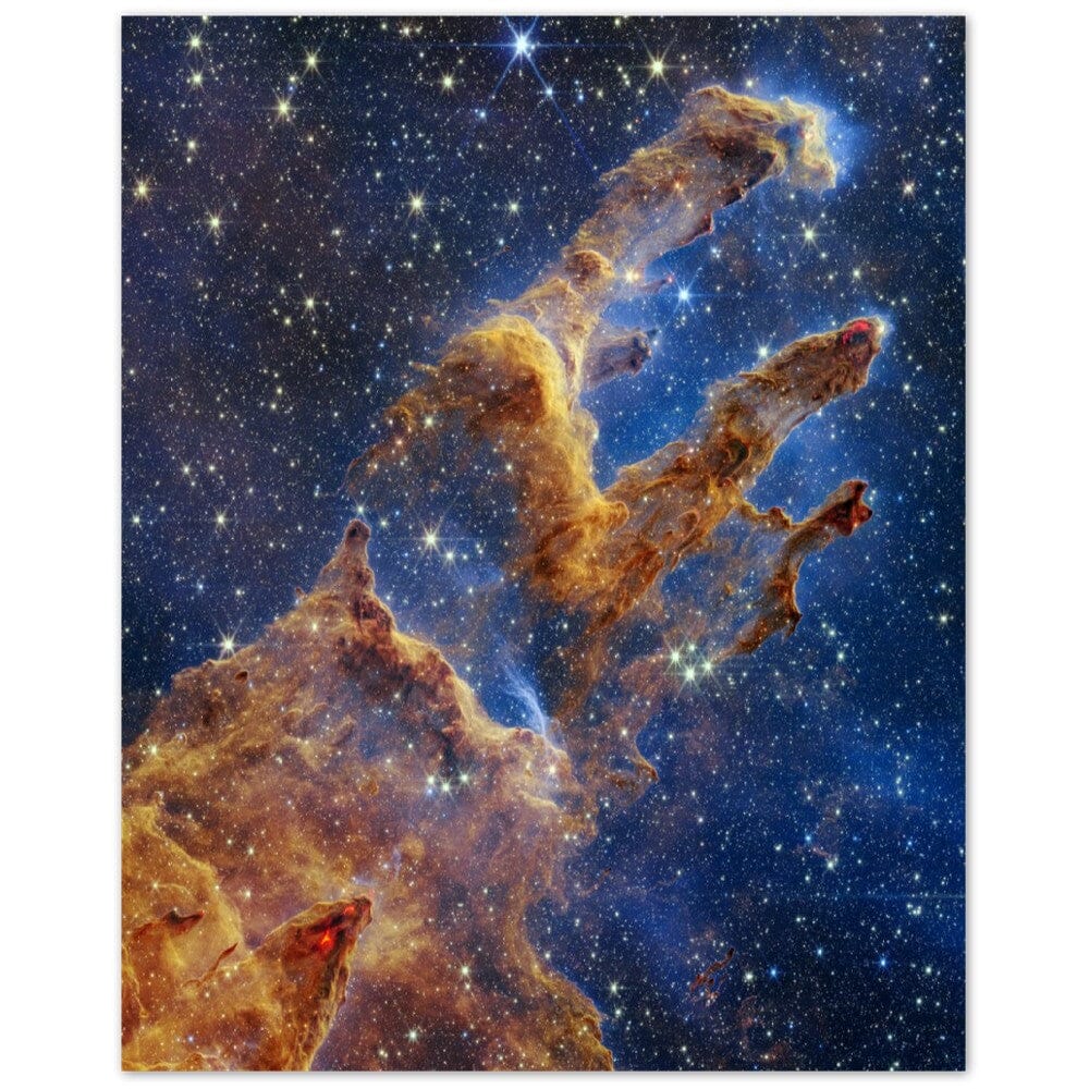 NASA - Poster - Aluminum - 9. Pillars of Creation (NIRCam Image) - James Webb Space Telescope Aluminum Print TP Aviation Art 40x50 cm / 16x20″ 