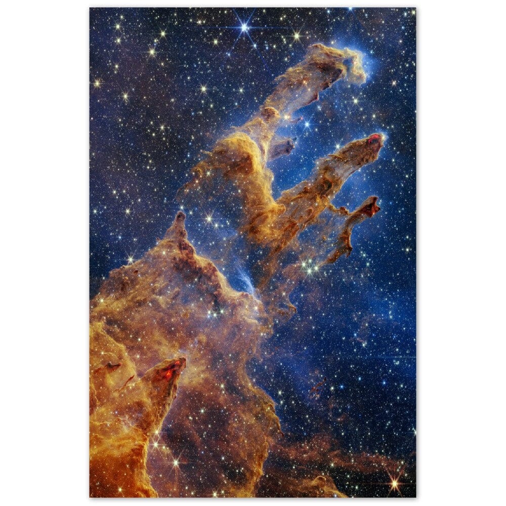 NASA - Poster - Aluminum - 9. Pillars of Creation (NIRCam Image) - James Webb Space Telescope Aluminum Print TP Aviation Art 40x60 cm / 16x24″ 
