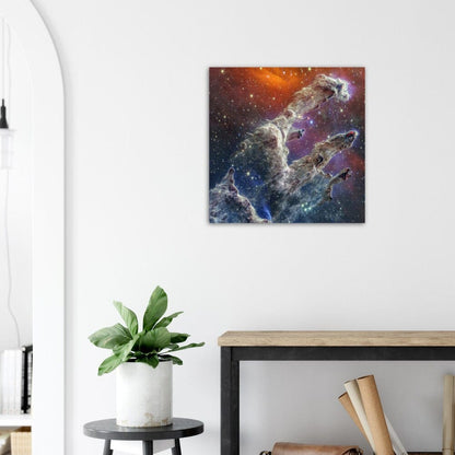 NASA - Poster - Aluminum - 9b. Pillars of Creation (NIRCam and MIRI Composite Image) - James Webb Space Telescope Aluminum Print TP Aviation Art 