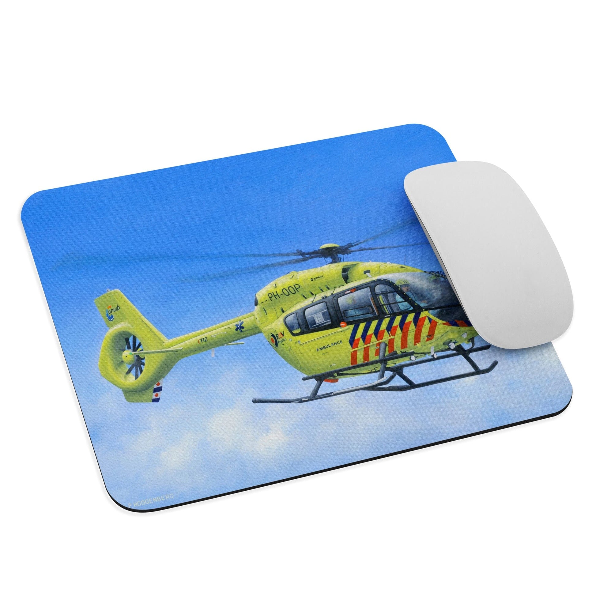 Peter Hoogenberg - Mouse Pad - ANWB Helicopter Wadden Islands Mouse Pads TP Aviation Art 