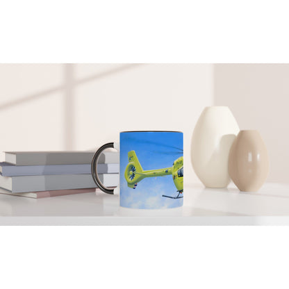 Peter Hoogenberg - Mug - Ambulance Helicopter Wadden Islands - 11oz Ceramic Mugs TP Aviation Art 