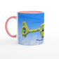 Peter Hoogenberg - Mug - Ambulance Helicopter Wadden Islands - 11oz Ceramic Mugs TP Aviation Art ceramic pink 
