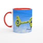 Peter Hoogenberg - Mug - Ambulance Helicopter Wadden Islands - 11oz Ceramic Mugs TP Aviation Art ceramic red 