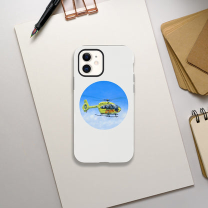Peter Hoogenberg - Phone Case Tough - Ambulance Helicopter Wadden Islands Phone Case TP Aviation Art 