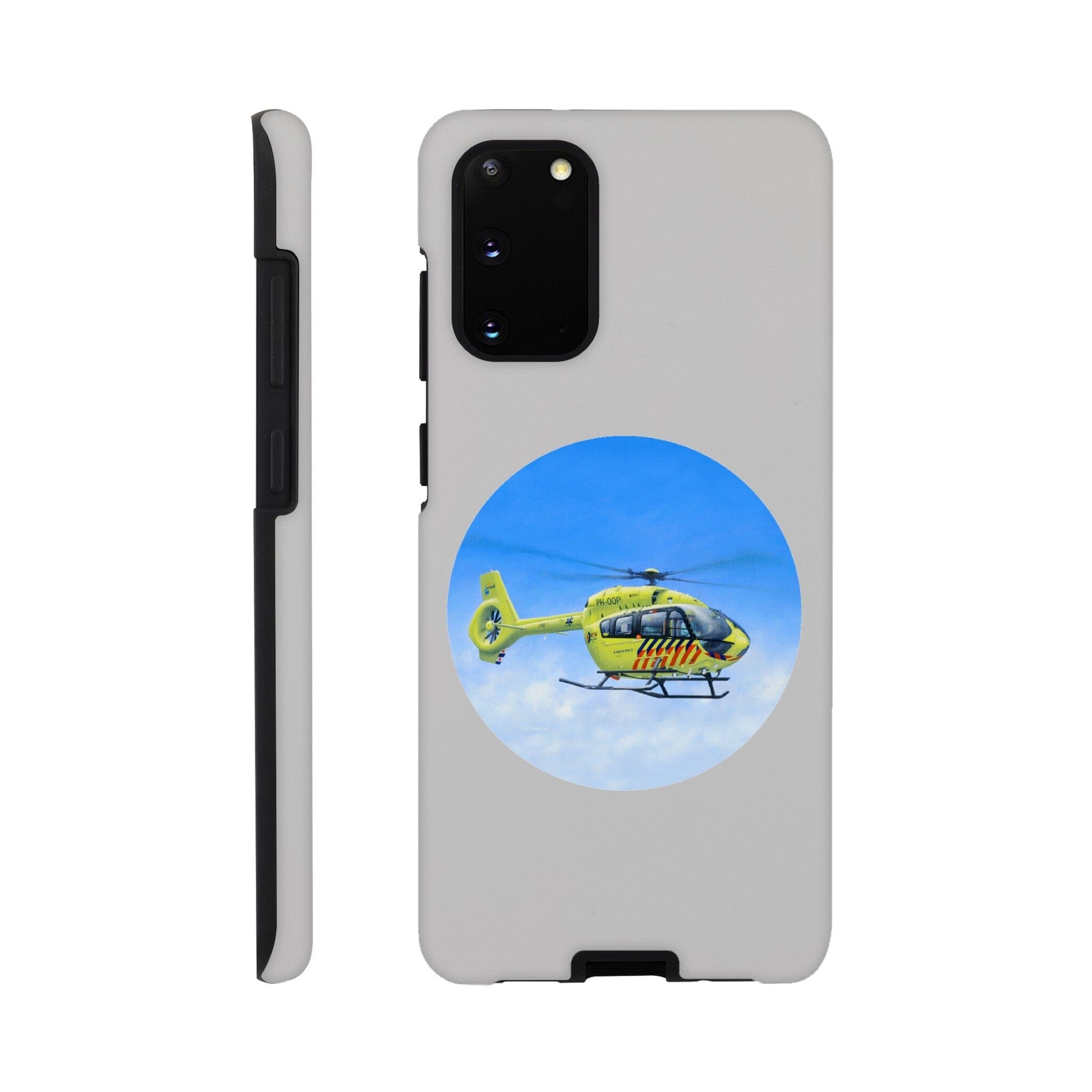 Peter Hoogenberg - Phone Case Tough - Ambulance Helicopter Wadden Islands Phone Case TP Aviation Art Galaxy S20 