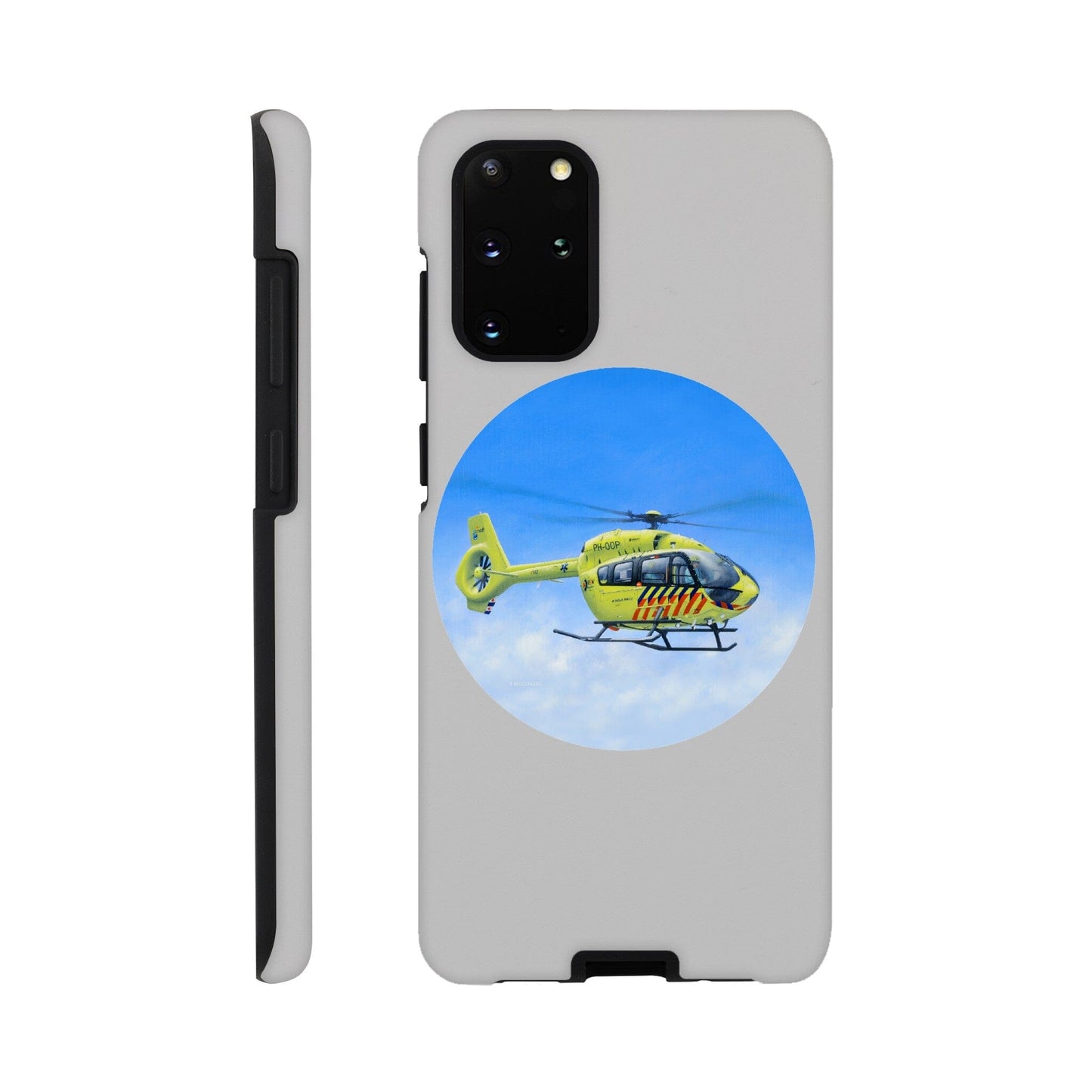 Peter Hoogenberg - Phone Case Tough - Ambulance Helicopter Wadden Islands Phone Case TP Aviation Art Galaxy S20 Plus 