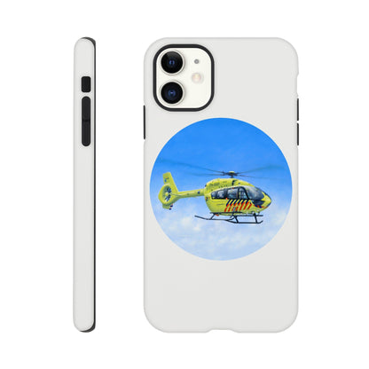 Peter Hoogenberg - Phone Case Tough - Ambulance Helicopter Wadden Islands Phone Case TP Aviation Art iPhone 11 