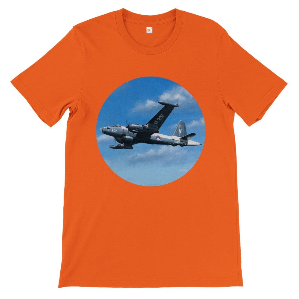 Peter Hoogenberg - T-shirt - Lockheed SP2H Neptune MLD - Premium Unisex T-shirt TP Aviation Art Orange S 
