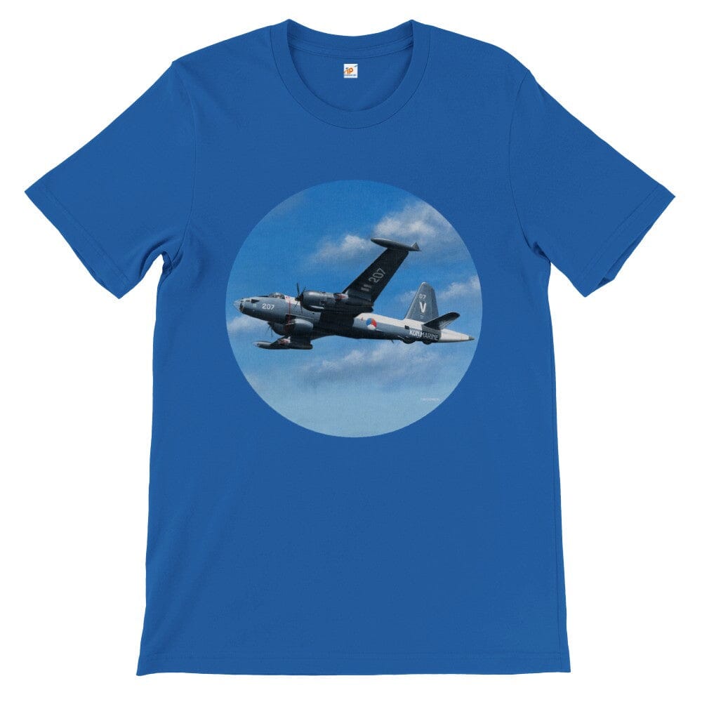 Peter Hoogenberg - T-shirt - Lockheed SP2H Neptune MLD - Premium Unisex T-shirt TP Aviation Art Royal S 