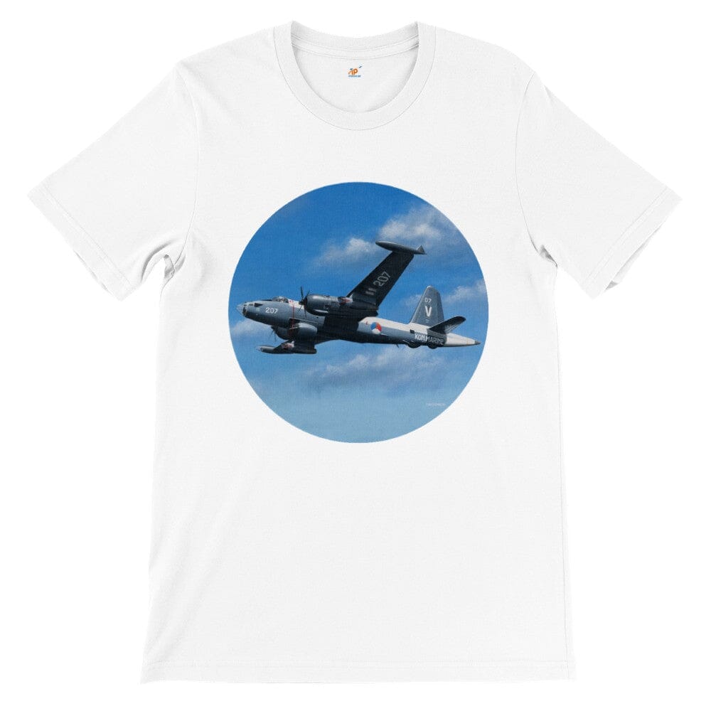 Peter Hoogenberg - T-shirt - Lockheed SP2H Neptune MLD - Premium Unisex T-shirt TP Aviation Art White S 