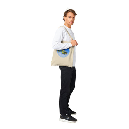 Peter Hoogenberg - Tote Bag - Ambulance Helicopter Wadden Islands - Premium Tote Bag TP Aviation Art 