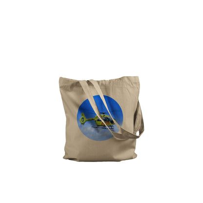 Peter Hoogenberg - Tote Bag - Ambulance Helicopter Wadden Islands - Premium Tote Bag TP Aviation Art 