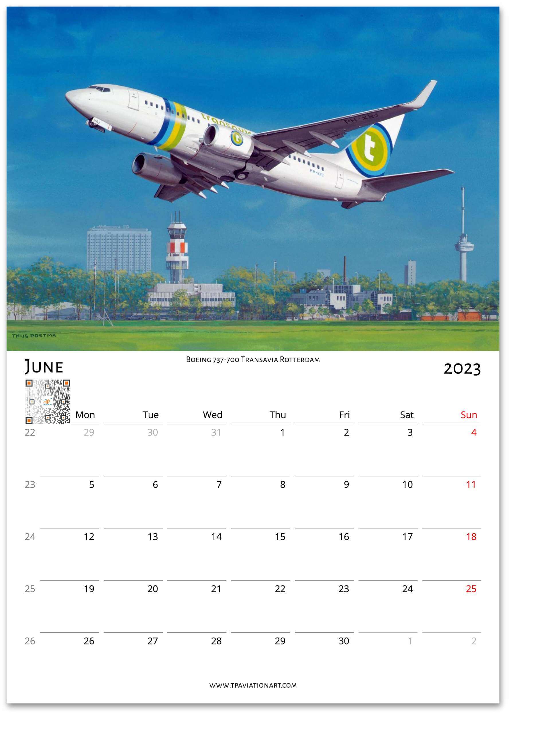 Thijs Postma - Aviation Art Calendar 2023 - Artist Selection Calendar TP Aviation Art 