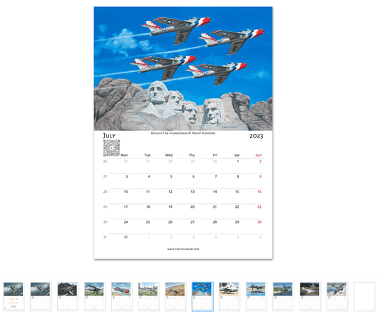 Thijs Postma - Aviation Art Calendar 2023 - Editor Selection Calendar TP Aviation Art 