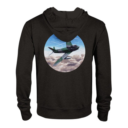 Thijs Postma - Hoodie - Canadair Sabre Mk.5 Luftwaffe - Classic Unisex Zip Hoodie TP Aviation Art Black S 