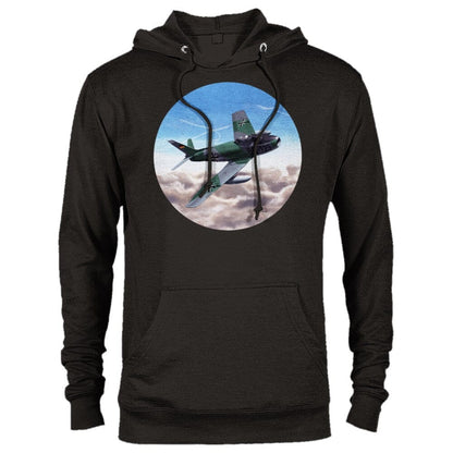Thijs Postma - Hoodie - Canadair Sabre Mk.5 Luftwaffe - Premium Unisex Pullover Hoodie TP Aviation Art Black XS 