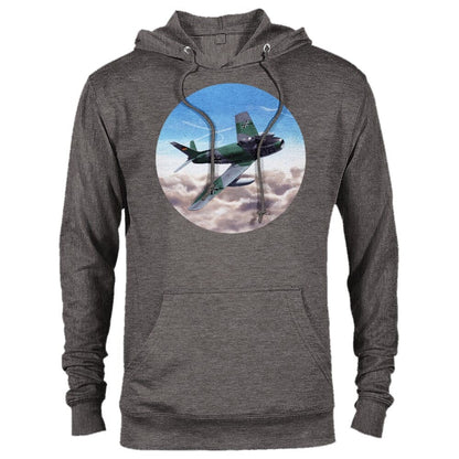 Thijs Postma - Hoodie - Canadair Sabre Mk.5 Luftwaffe - Premium Unisex Pullover Hoodie TP Aviation Art Charcoal Heather XS 