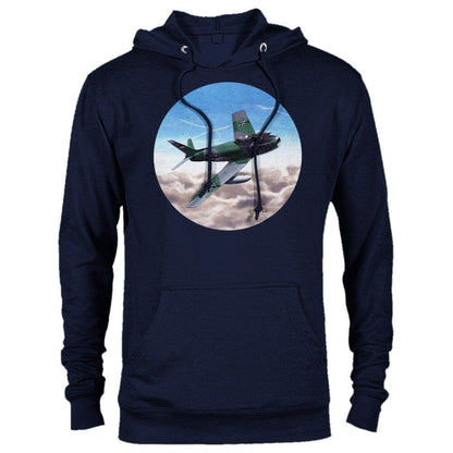 Thijs Postma - Hoodie - Canadair Sabre Mk.5 Luftwaffe - Premium Unisex Pullover Hoodie TP Aviation Art Navy XS 