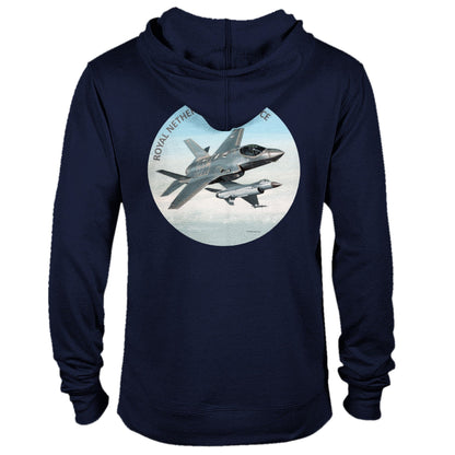 Thijs Postma - Hoodie - F-35 JSF Next To F-16 - Premium Unisex Pullover Hoodie TP Aviation Art 
