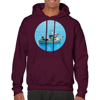 Thijs Postma - Hoodie - Fisherman's Boat Greece - Classic Unisex Pullover Hoodie TP Aviation Art Maroon S 