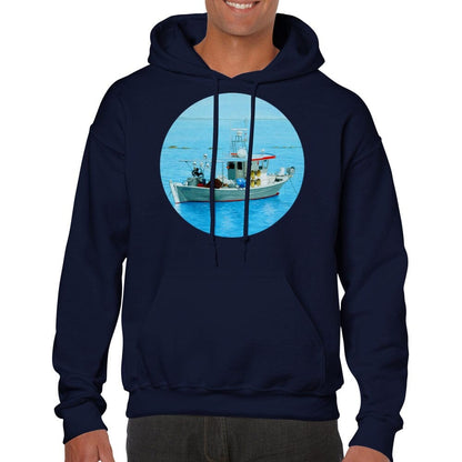 Thijs Postma - Hoodie - Fisherman's Boat Greece - Classic Unisex Pullover Hoodie TP Aviation Art Navy S 