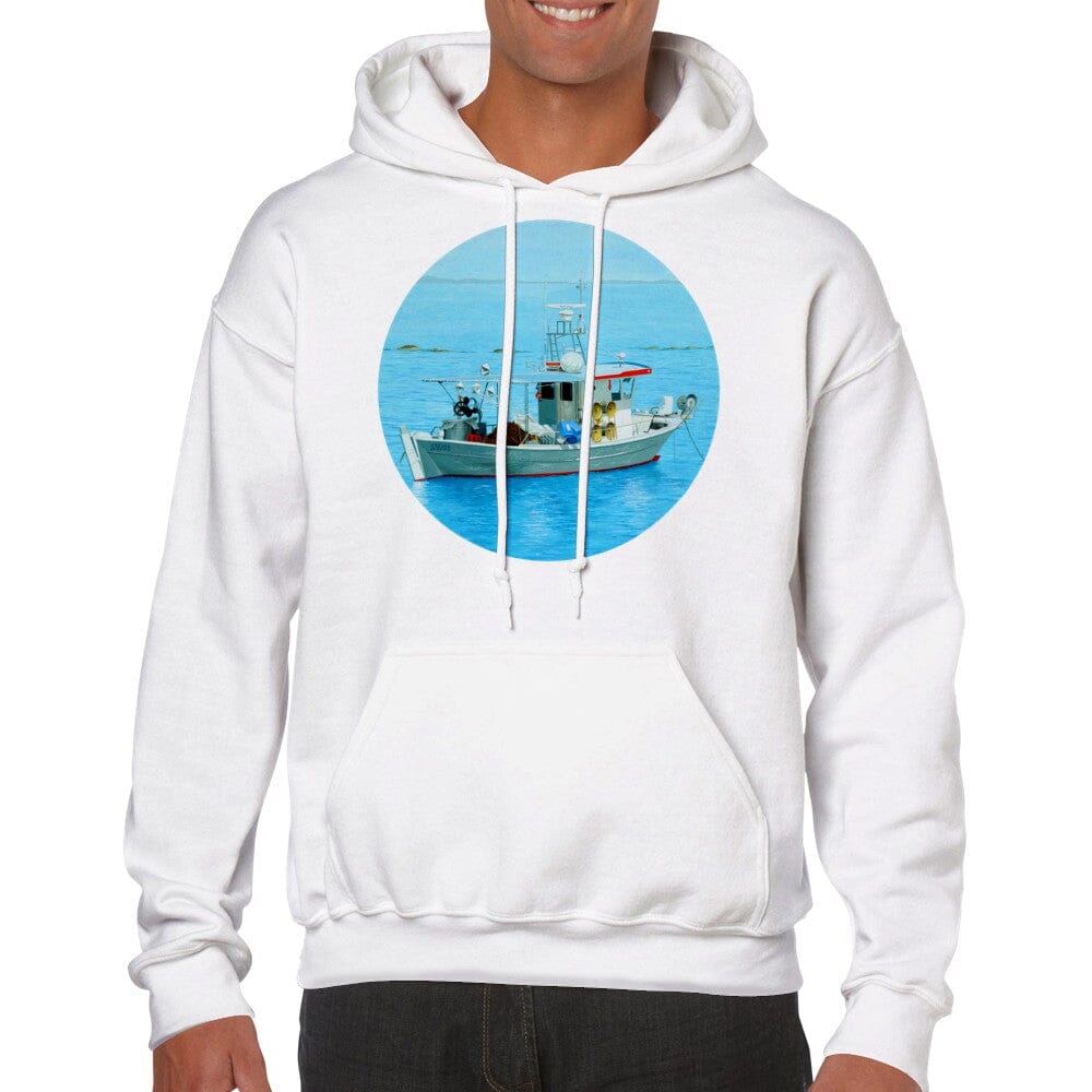 Thijs Postma - Hoodie - Fisherman's Boat Greece - Classic Unisex Pullover Hoodie TP Aviation Art White S 