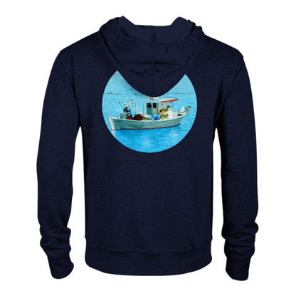 Thijs Postma - Hoodie - Fisherman's Boat Greece - Classic Unisex Zip Hoodie TP Aviation Art Navy S 