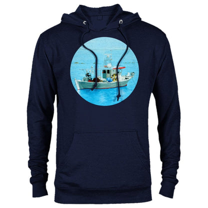 Thijs Postma - Hoodie - Fisherman's Boat Greece - Premium Unisex Pullover Hoodie TP Aviation Art 
