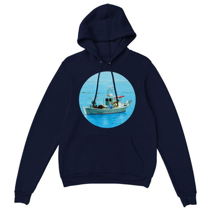 Thijs Postma - Hoodie - Fisherman's Boat Greece - Premium Unisex Pullover Hoodie TP Aviation Art Navy XS 