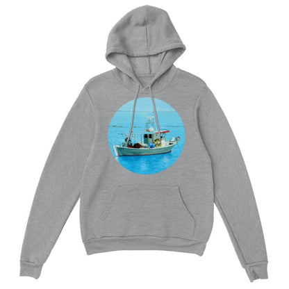 Thijs Postma - Hoodie - Fisherman's Boat Greece - Premium Unisex Pullover Hoodie TP Aviation Art Sports Grey XS 