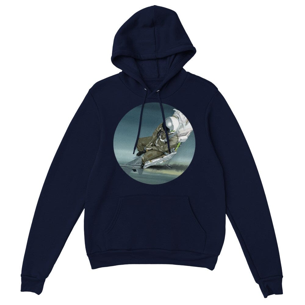 Thijs Postma - Hoodie - General Dynamics F-16A KLu Using The Ejection Seat - Premium Unisex Pullover Hoodie TP Aviation Art 