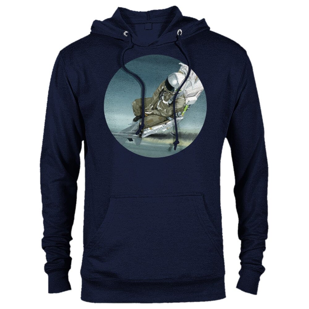 Thijs Postma - Hoodie - General Dynamics F-16A KLu Using The Ejection Seat - Premium Unisex Pullover Hoodie TP Aviation Art Navy XS 