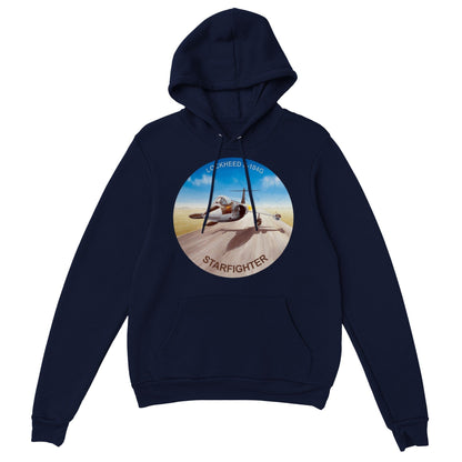 Thijs Postma - Hoodie - Lockheed F-104G KLu D-8332 On The Deck - Premium Unisex Pullover Hoodie TP Aviation Art Navy XS 