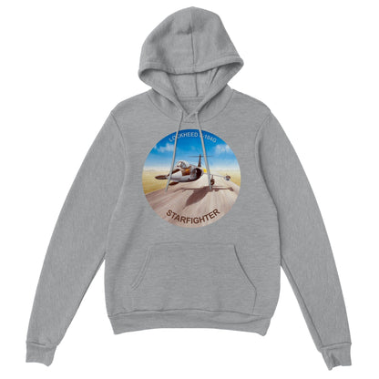 Thijs Postma - Hoodie - Lockheed F-104G KLu D-8332 On The Deck - Premium Unisex Pullover Hoodie TP Aviation Art Sports Grey XS 
