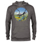 Thijs Postma - Hoodie - North American F-86K Sabre Over Dutch Landscape - Premium Unisex Pullover Hoodie TP Aviation Art Charcoal Heather XS 