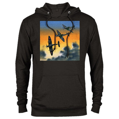 Thijs Postma - Hoodie - Supermarine Spitfire Mk.24 In HongKong - Premium Unisex Pullover Hoodie TP Aviation Art 