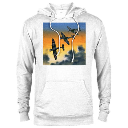 Thijs Postma - Hoodie - Supermarine Spitfire Mk.24 In HongKong - Premium Unisex Pullover Hoodie TP Aviation Art White XS 