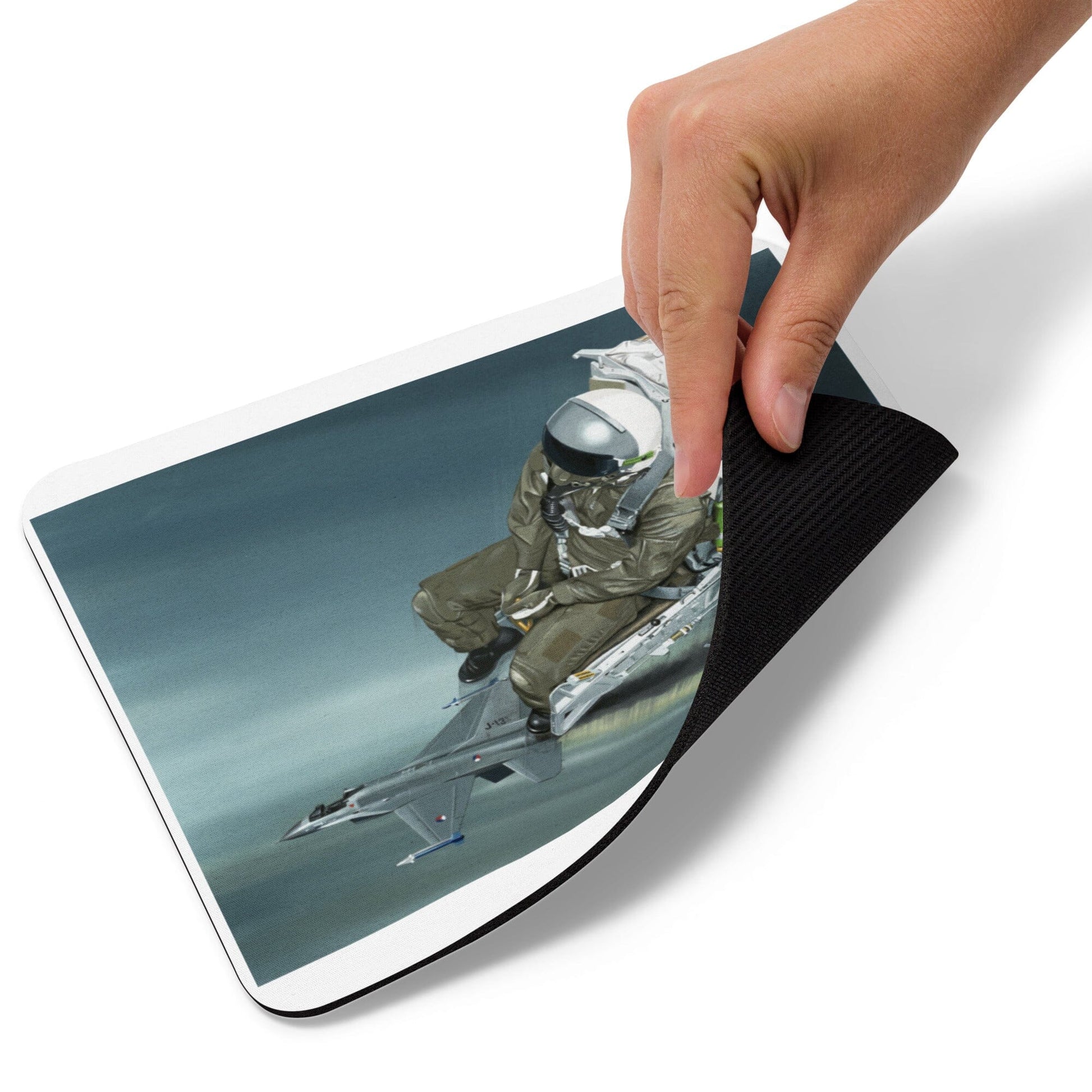 Thijs Postma - Mouse Pad - General Dynamics F-16A KLu Using The Ejection Seat Mouse Pads TP Aviation Art 