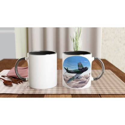Thijs Postma - Mug - Canadair Sabre Mk.5 Luftwaffe by Thijs Postma - 11oz Ceramic Mugs TP Aviation Art 
