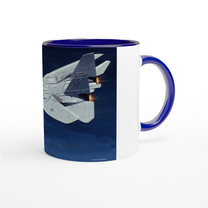 Thijs Postma - Mug - Grumman F-14 Tomcat Shooting Down A MiG-23 - Ceramic 11oz Mugs TP Aviation Art 