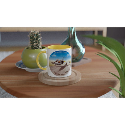 Thijs Postma - Mug - Lockheed F-104G KLu D-8332 On The Deck - 11oz Ceramic Mugs TP Aviation Art 