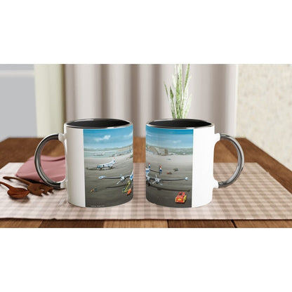 Thijs Postma - Mug - Lockheed L-1049 Super Constellation PH-LKC 1965 - Ceramic 11oz Mugs TP Aviation Art 