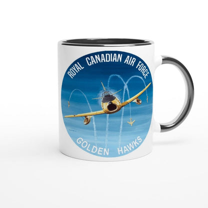 Thijs Postma - Mug - North American F-86 Golden Hawks - Ceramic 11oz Mugs TP Aviation Art ceramic black 
