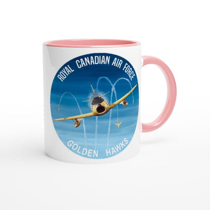 Thijs Postma - Mug - North American F-86 Golden Hawks - Ceramic 11oz Mugs TP Aviation Art ceramic pink 
