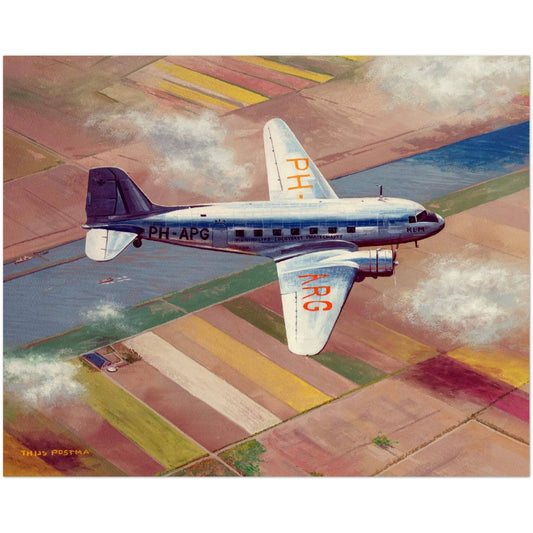 Thijs Postma - Original Painting - Douglas DC-3 KLM PH-ARG Original Painting TP Aviation Art 