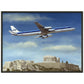 Thijs Postma - Poster - 1967 Douglas DC-8-63 Acropolis - Metal Frame Poster - Metal Frame TP Aviation Art 60x80 cm / 24x32″ Black 