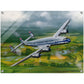 Thijs Postma - Poster - Acrylic - Lockheed L-749 Over Sawahs Acrylic Print TP Aviation Art 45x60 cm / 18x24″ 